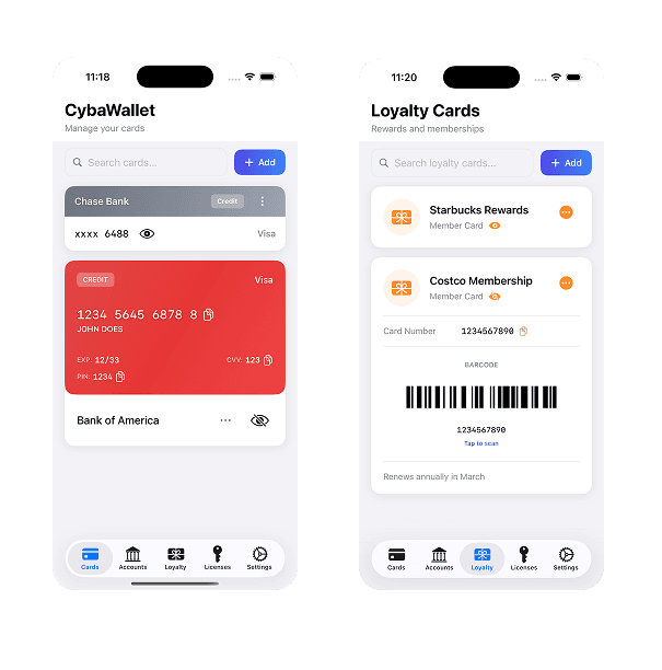 CybaWallet - Secure Digital Wallet preview 2